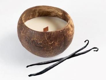 Kokosnusskerze aus Kokoswachs - Vanille